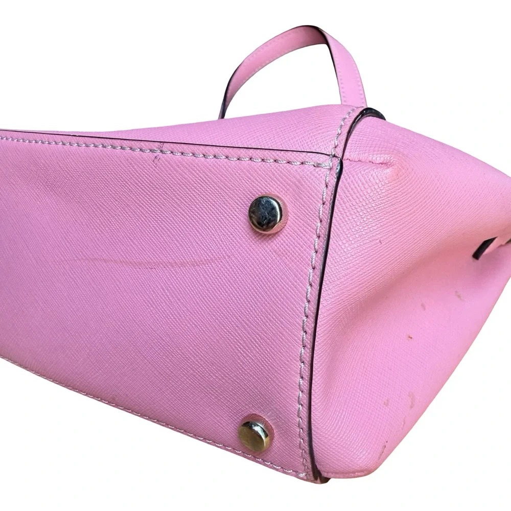 Kate Spade New York Cameron Street Satchel Pink Handbag Purse Leather Bag 11x9x4